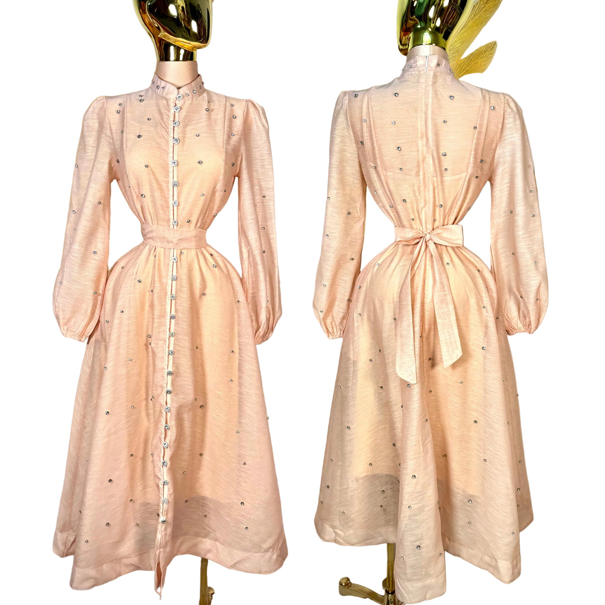 Vestido melón pedrería