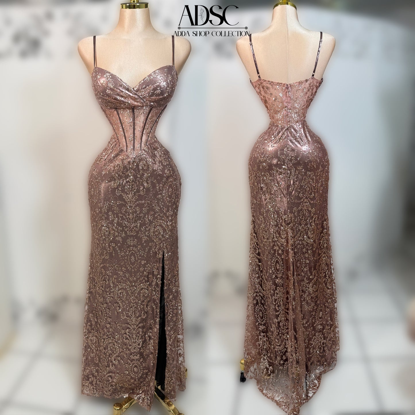 Vestido rose gold glitter ✨