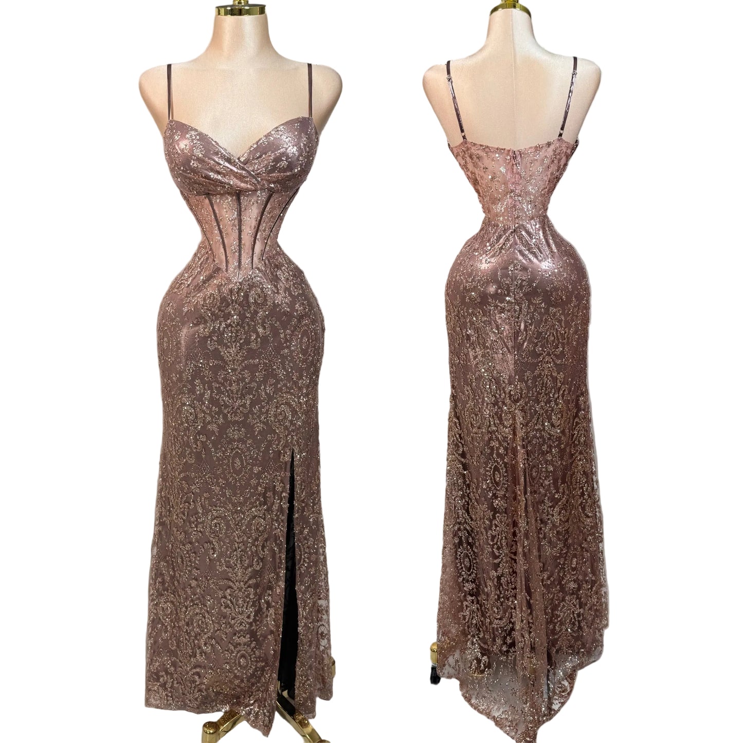Vestido rose gold glitter ✨