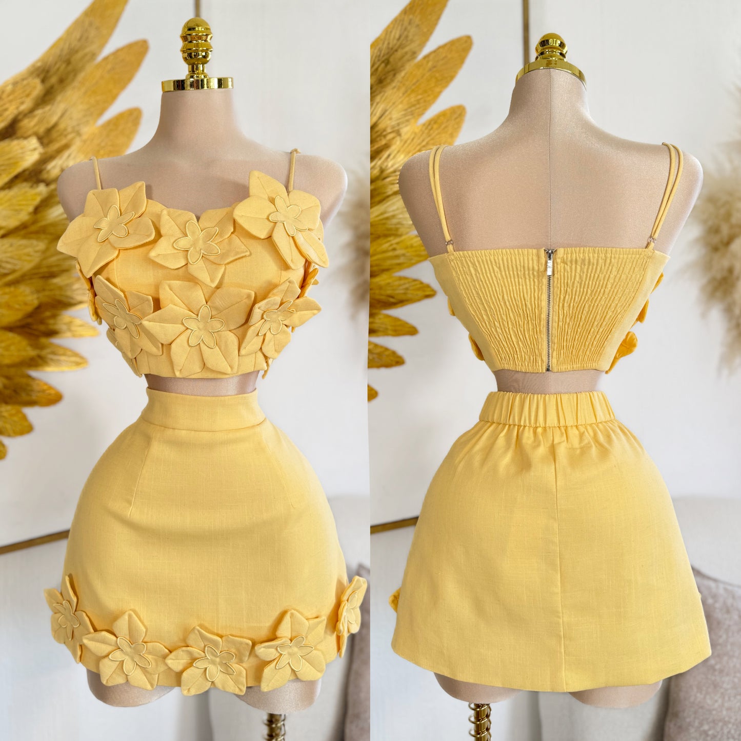 Set amarillo flores 💛