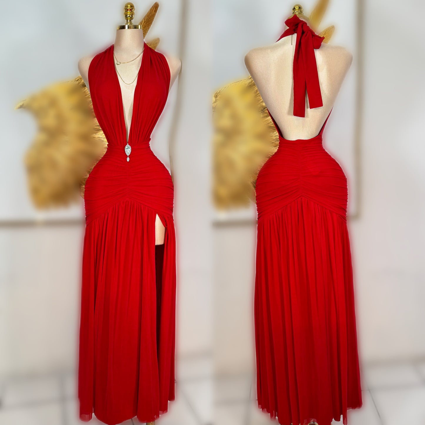 Vestido rojo halter 🌹
