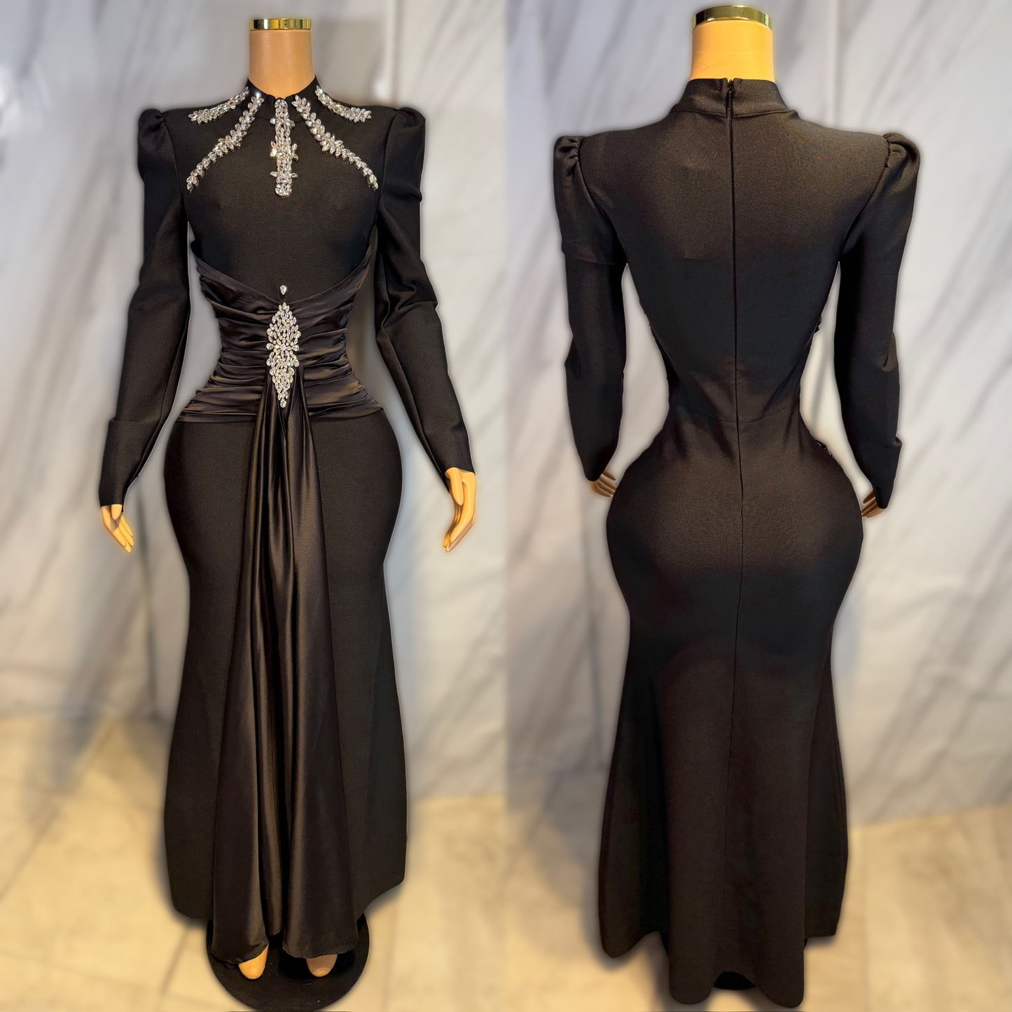 Vestido negro bandage pedrería 🖤