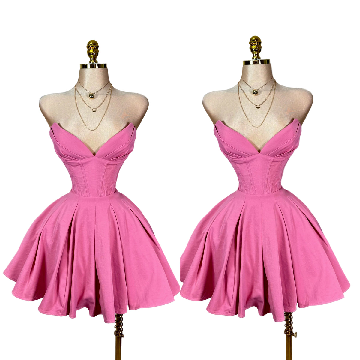 Vestido rosa corset 🩷