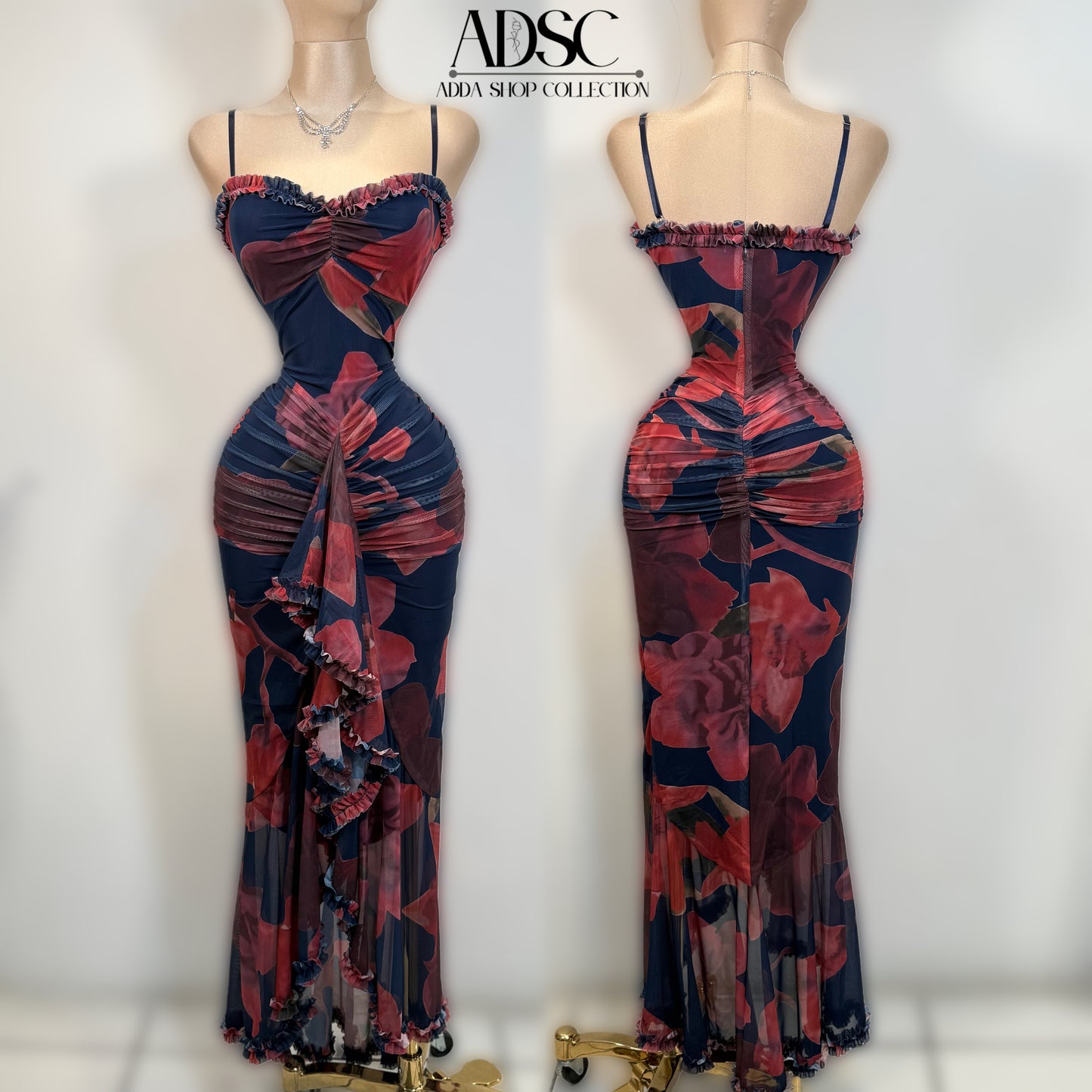 Vestido mesh azul y rosa 💙🩷