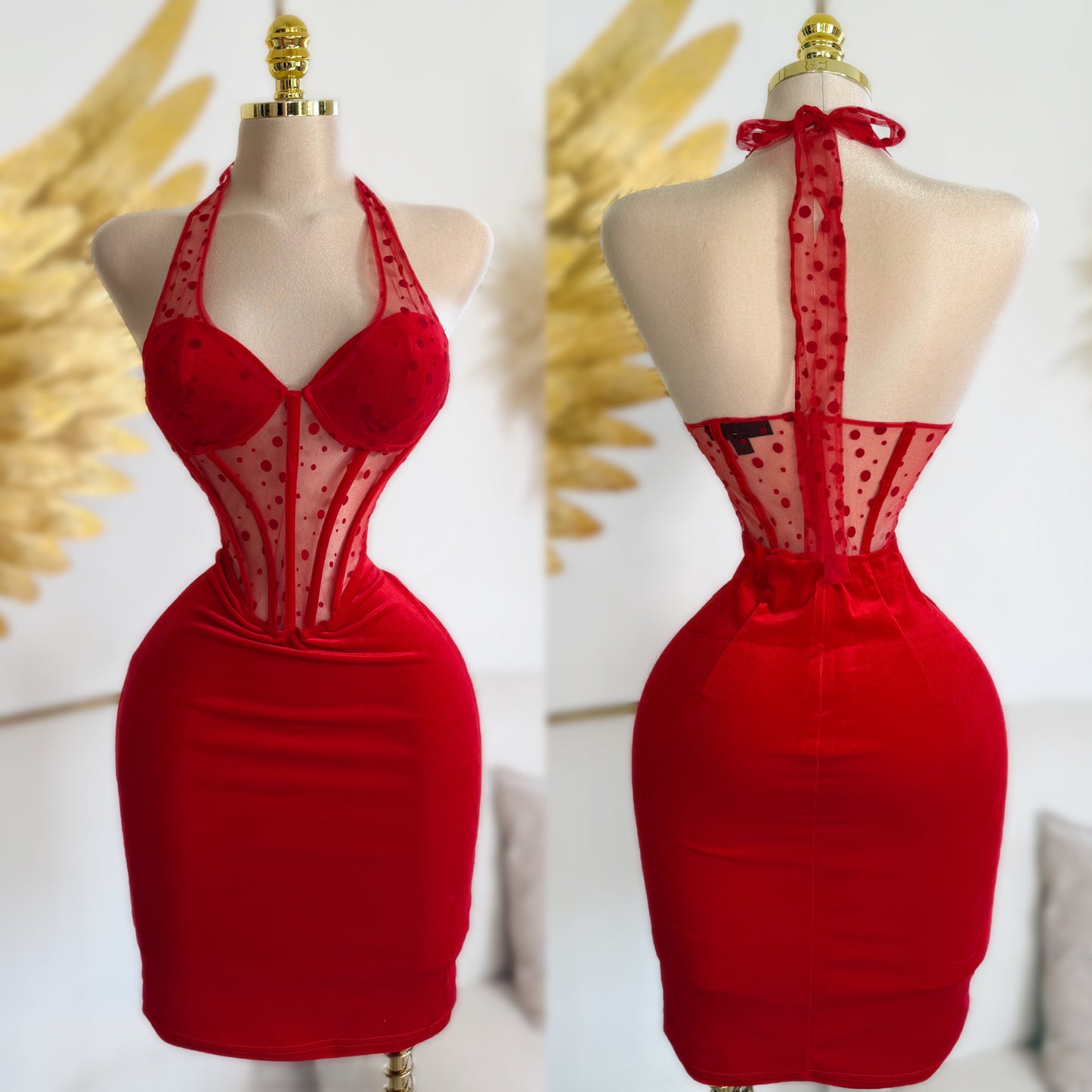 Vestido rojo terciopelo