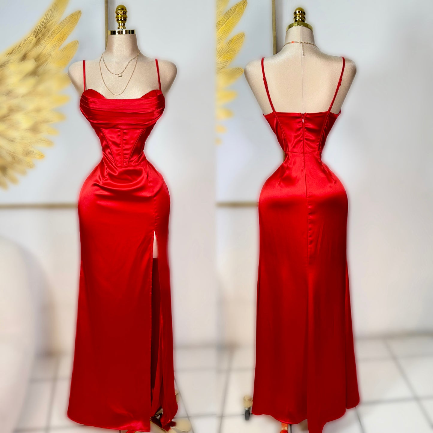 Vestido rojo satín ❤️