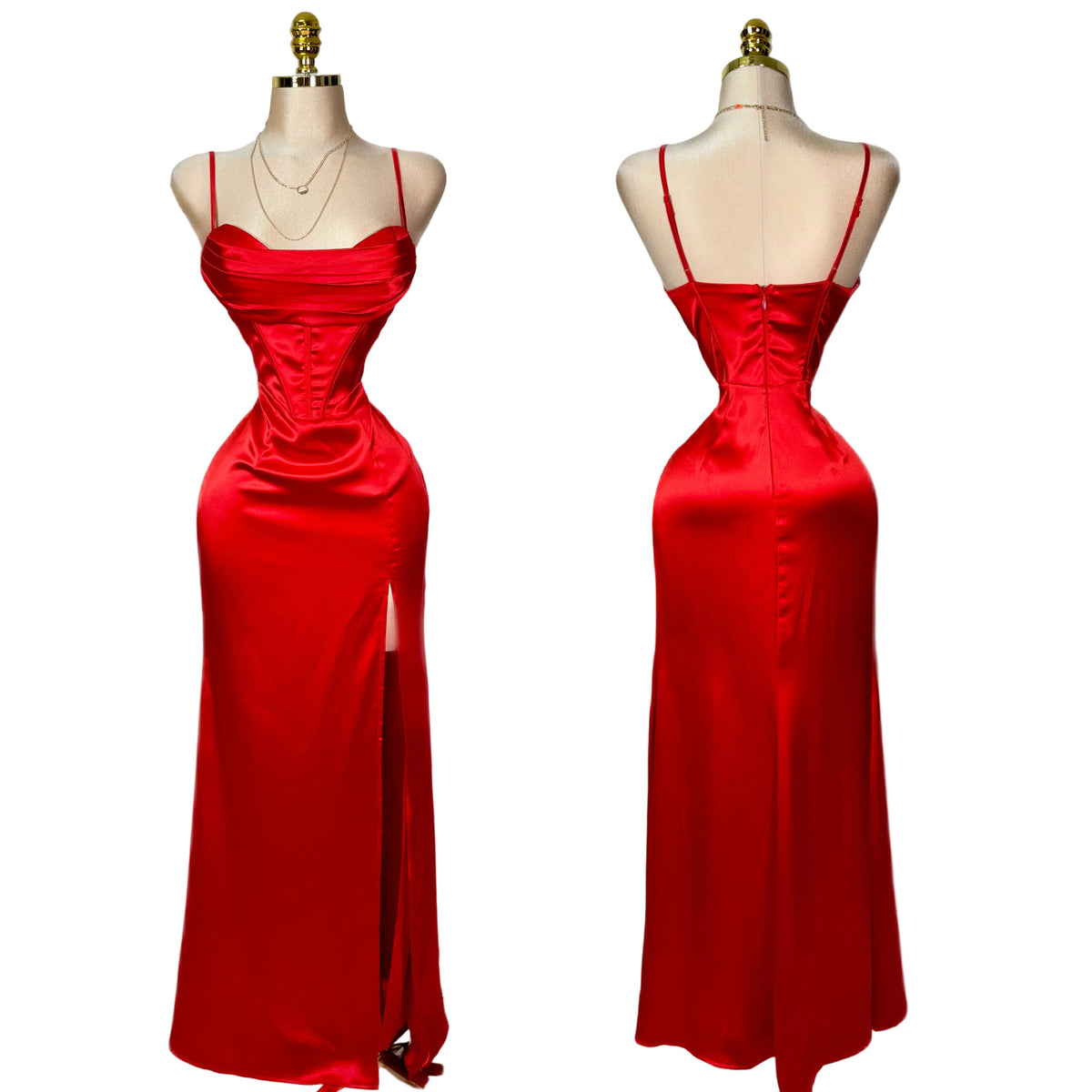 Vestido rojo satín ❤️