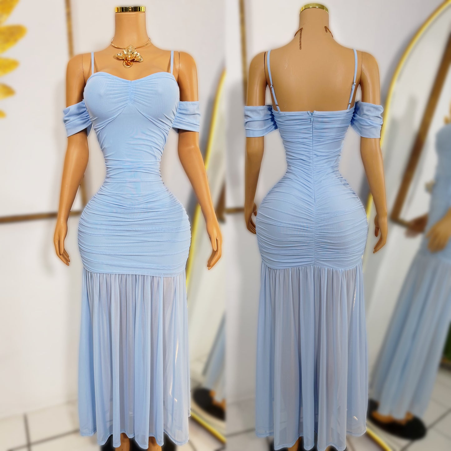 Vestido azul mesh 🩵