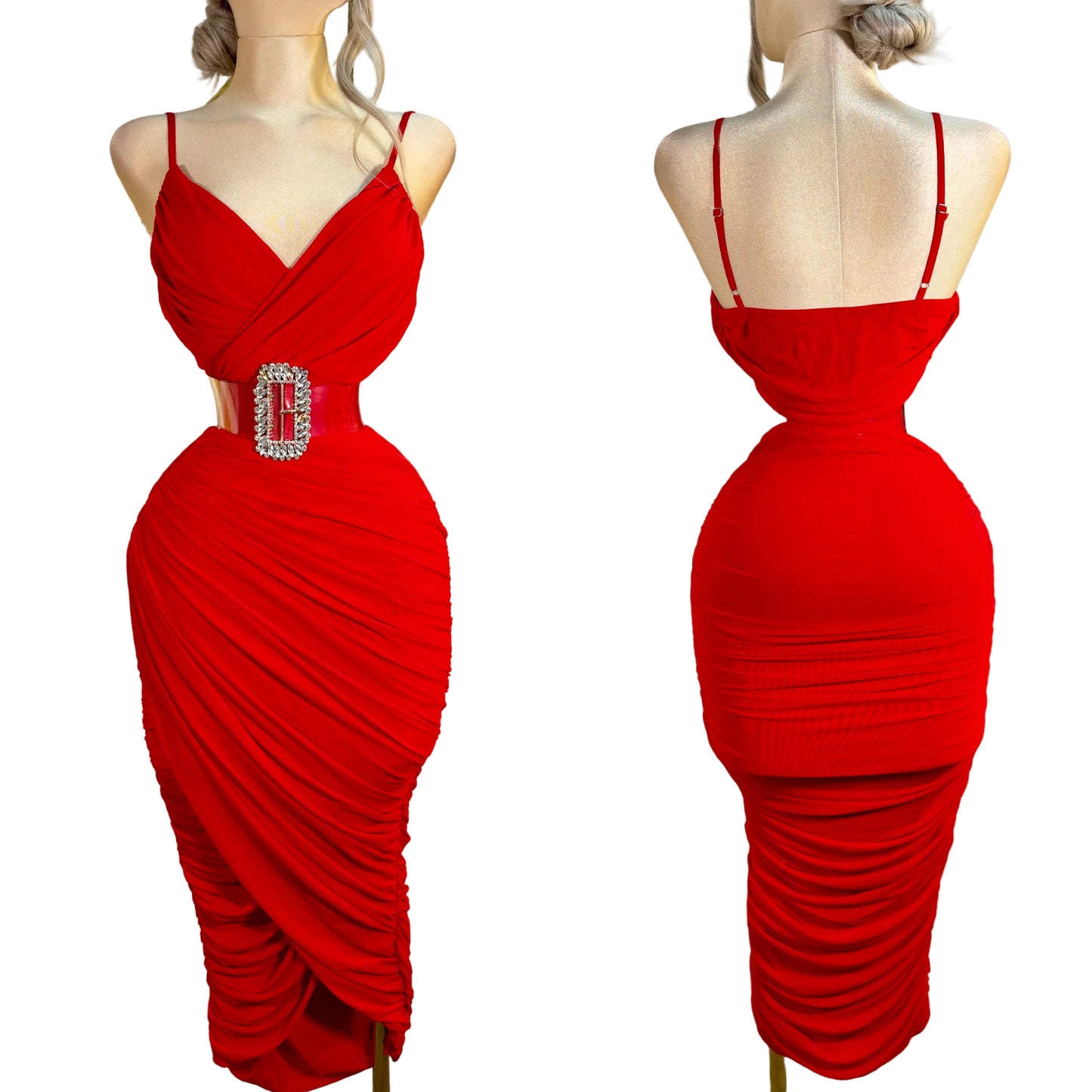 Vestido rojo mesh