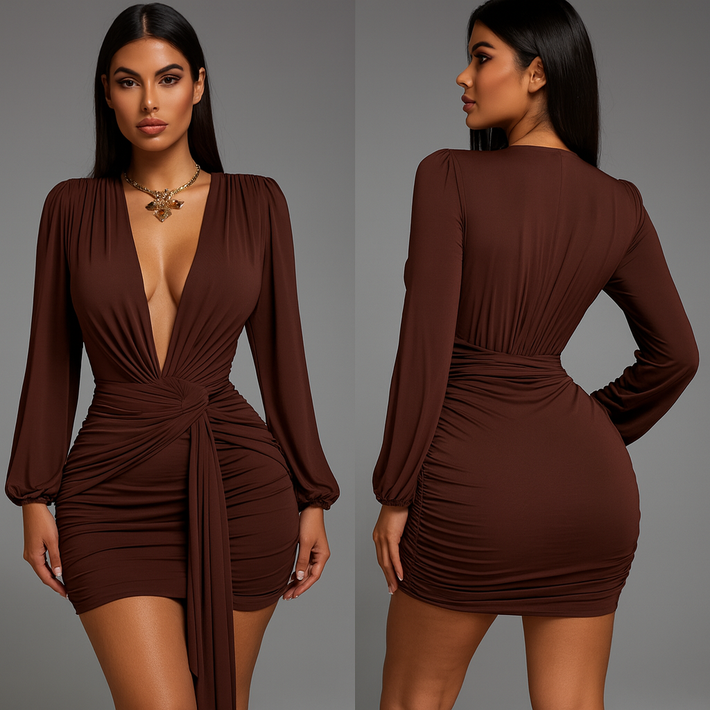 Vestido café mesh 🤎