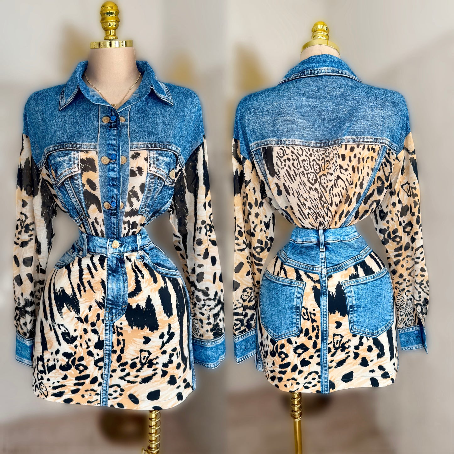 Conjunto falda y blusa 🩵