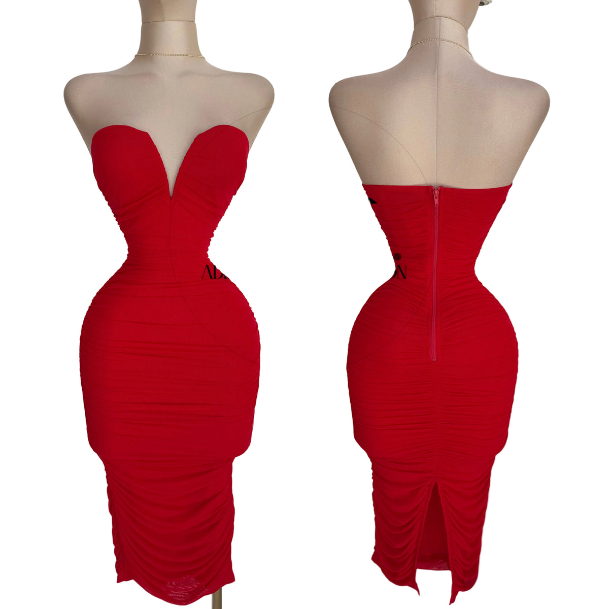 Vestido rojo escote corazón ❤️