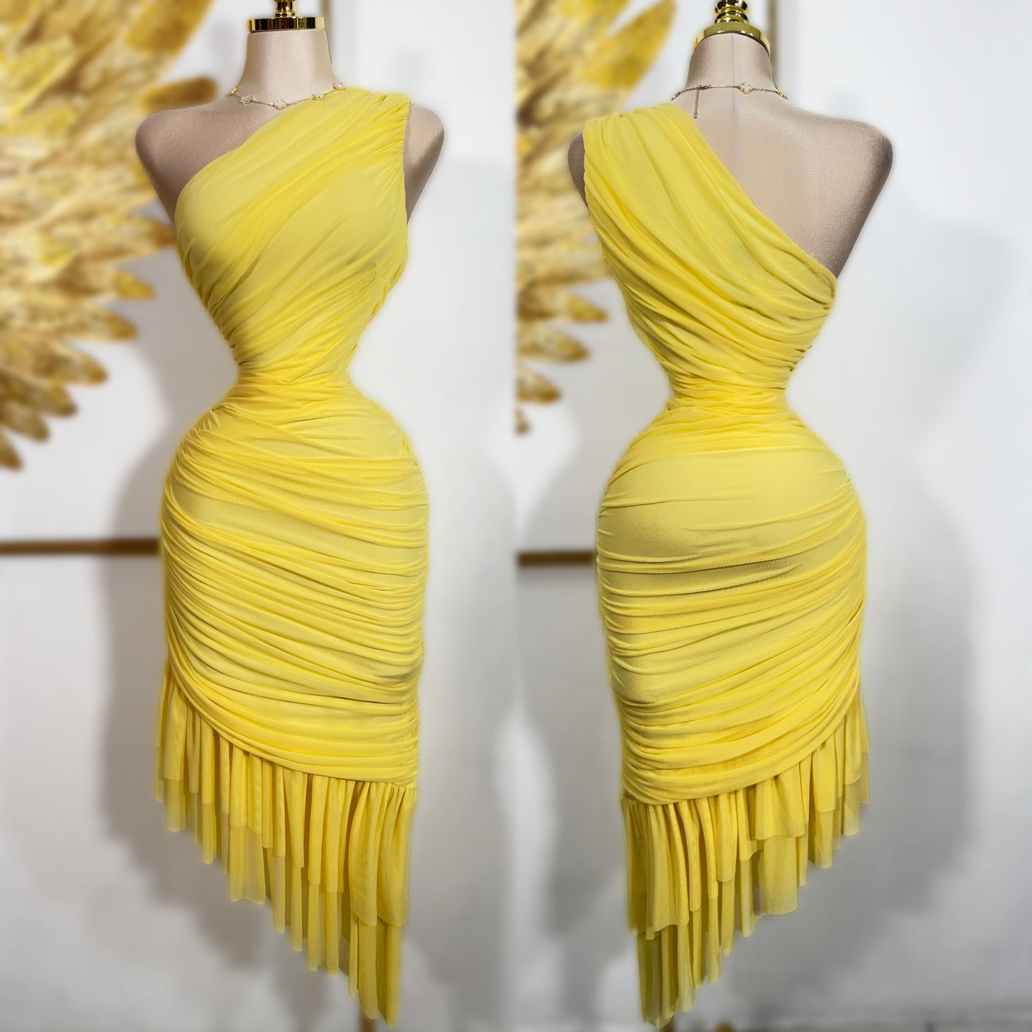 Vestido amarillo mesh 💛✨