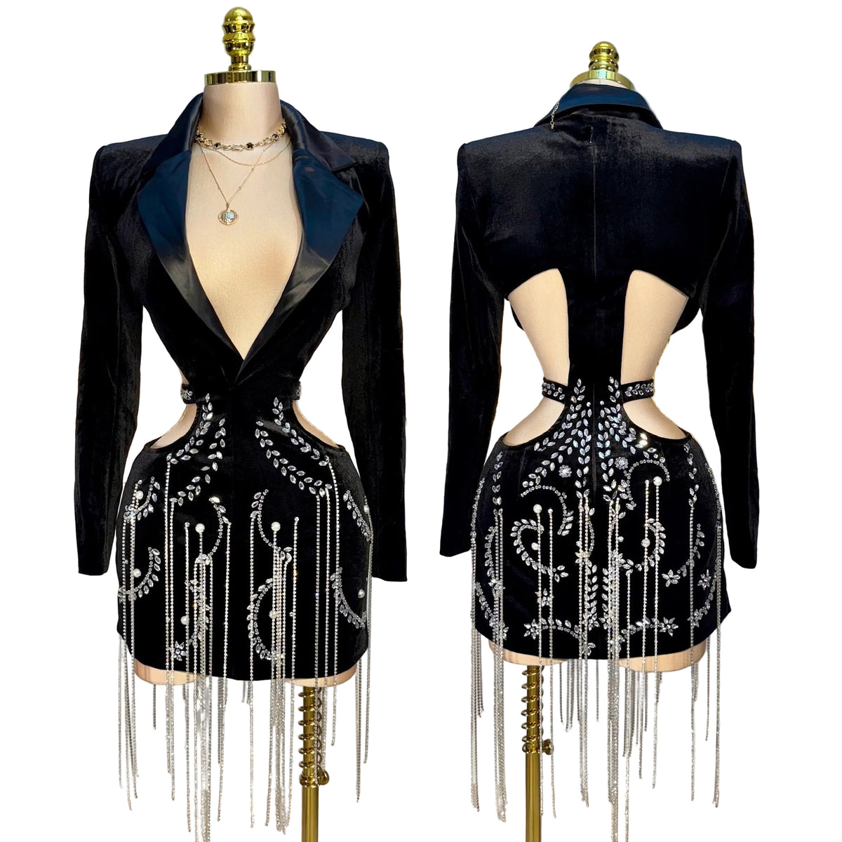 Vestido negro terciopelo
