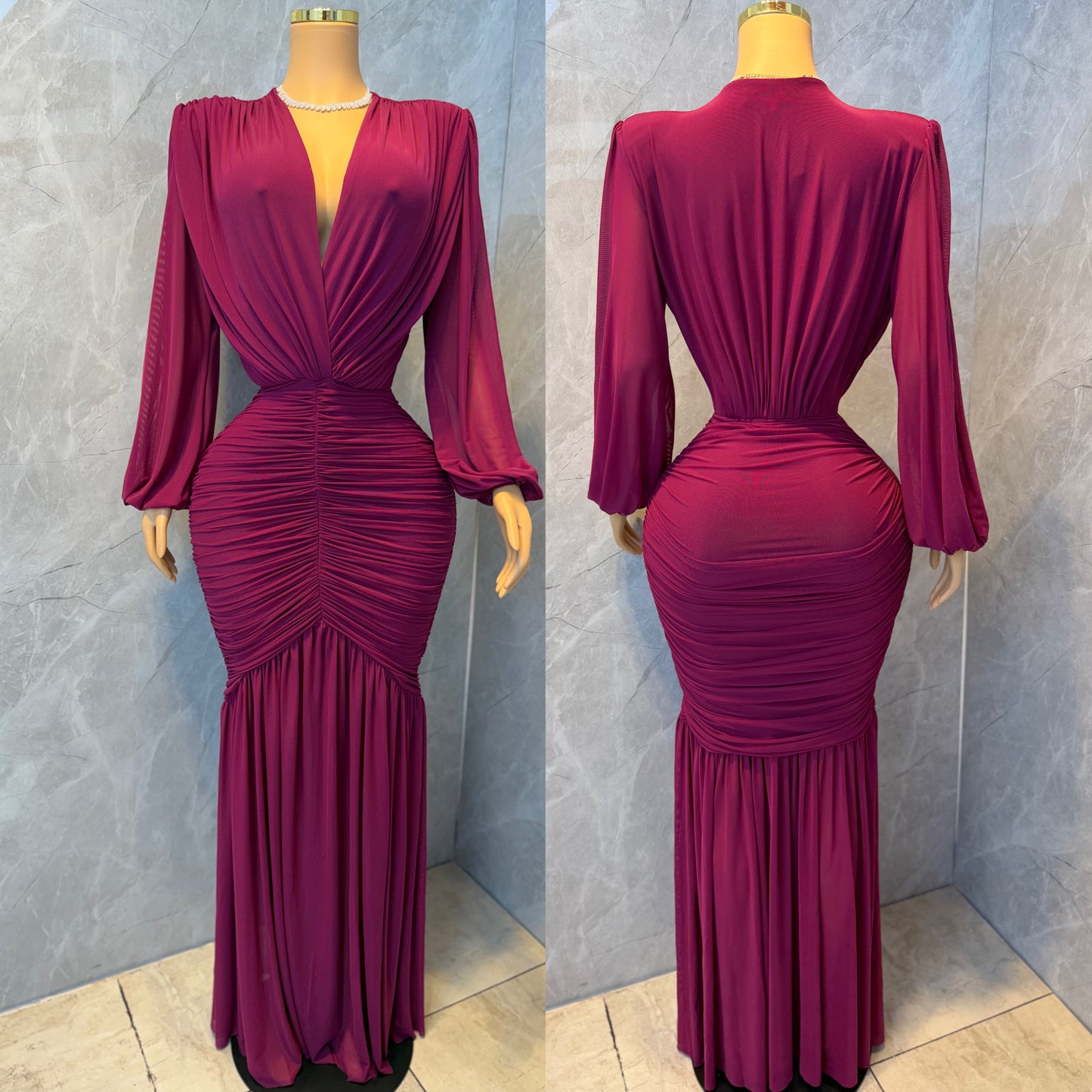 Vestido magenta mesh 🩷