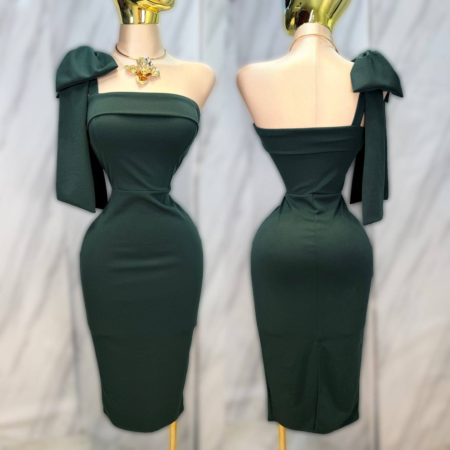 Vestido verde esmeralda 💚