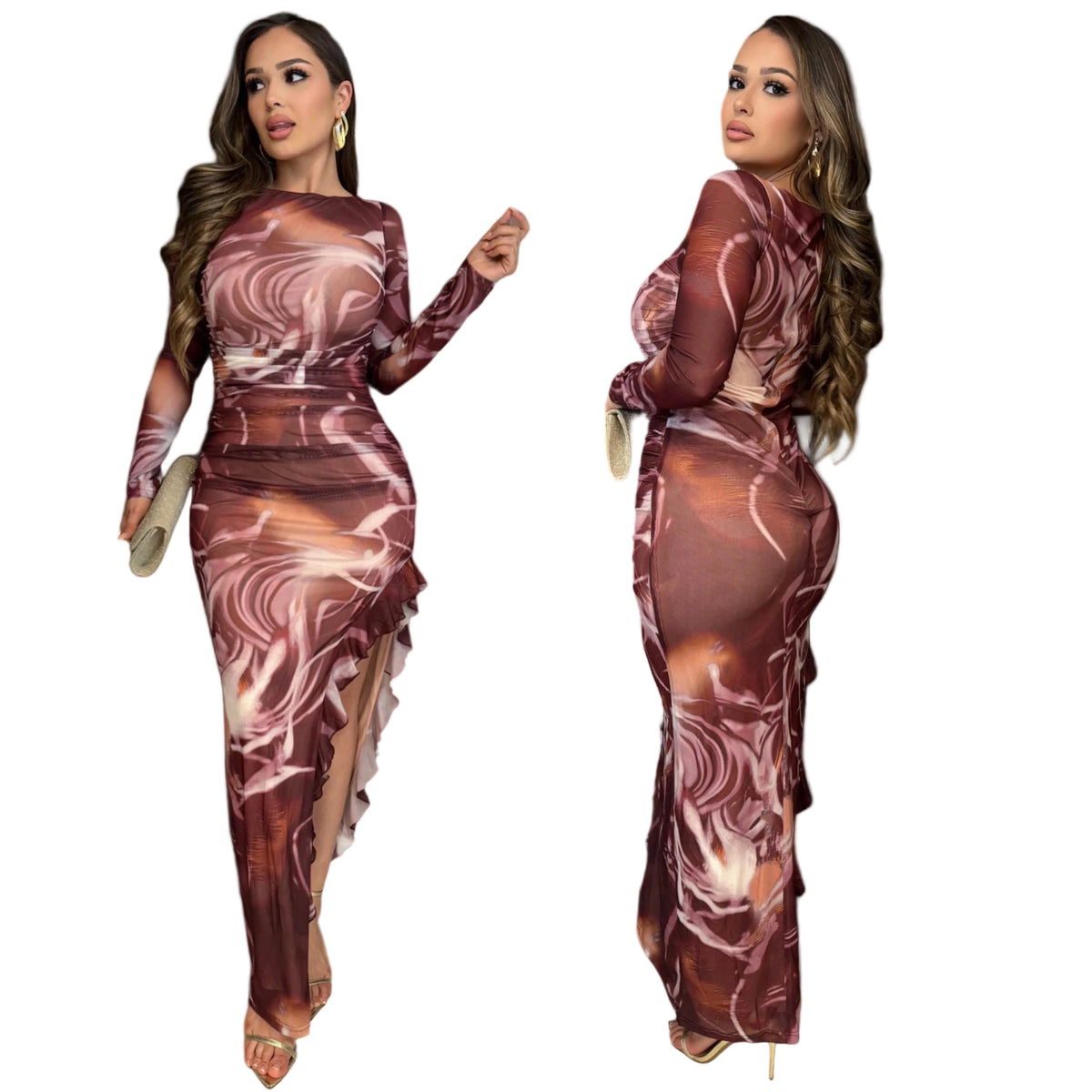 Vestido tinto mesh ✨