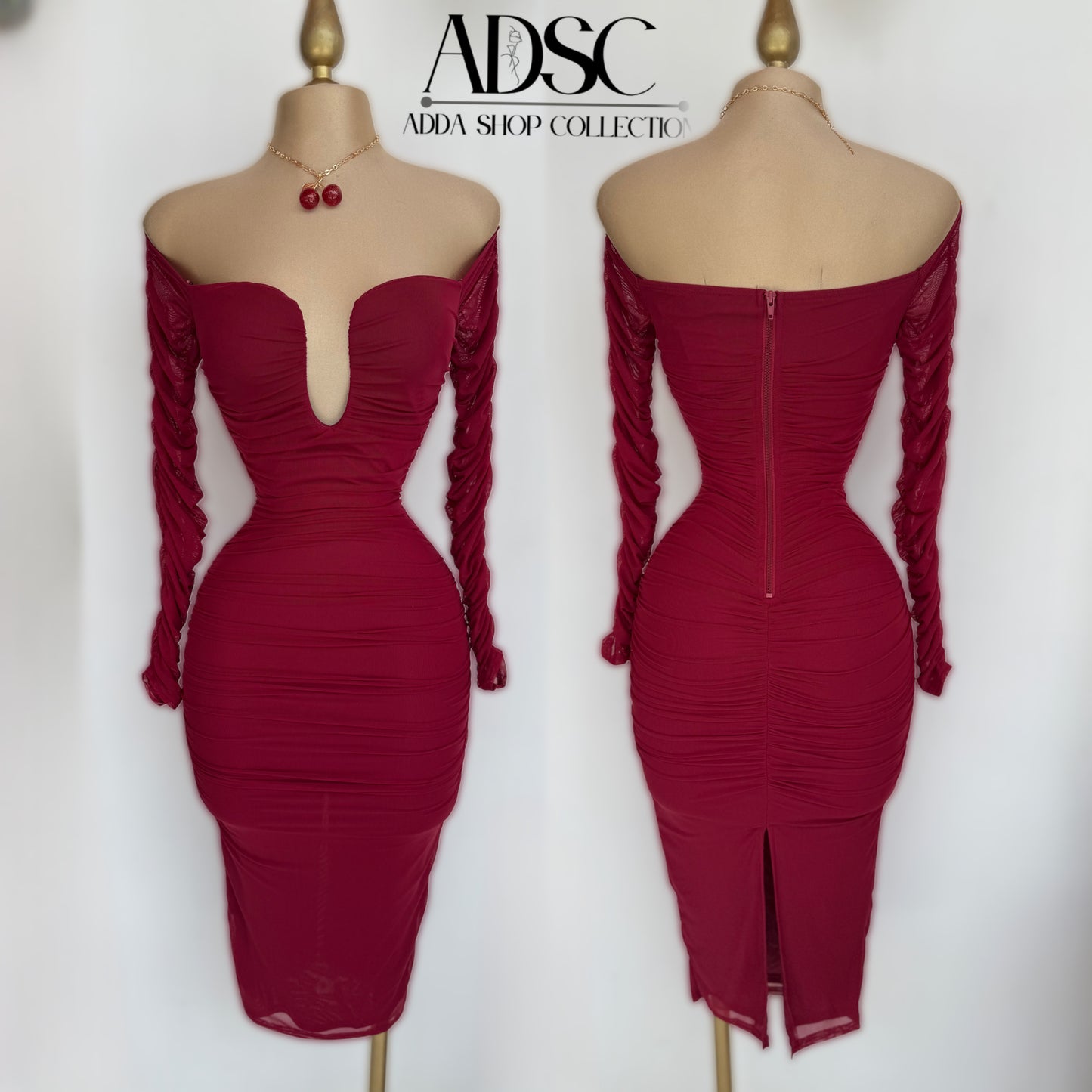 Vestido tinto mesh ❤️