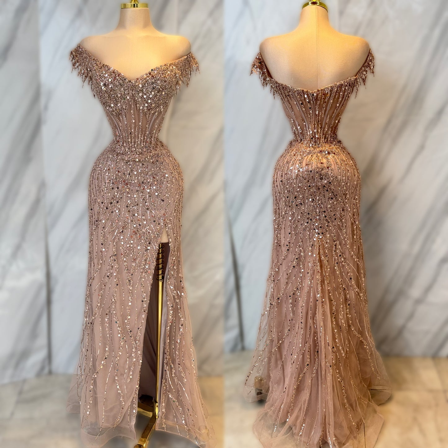Vestido rose gold lentejuelas ✨🩷