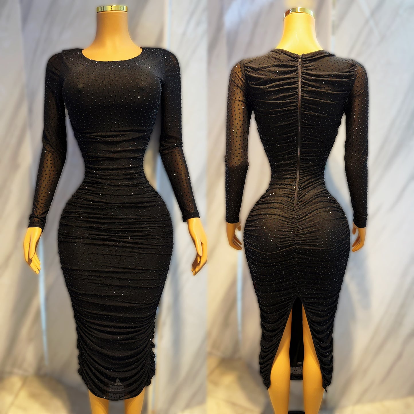 Vestido negro pedrería 🖤✨