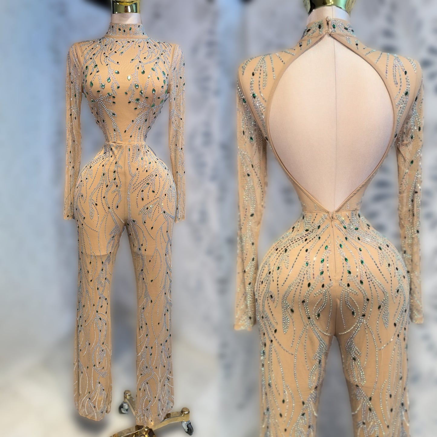 Palazzo beige pedrería