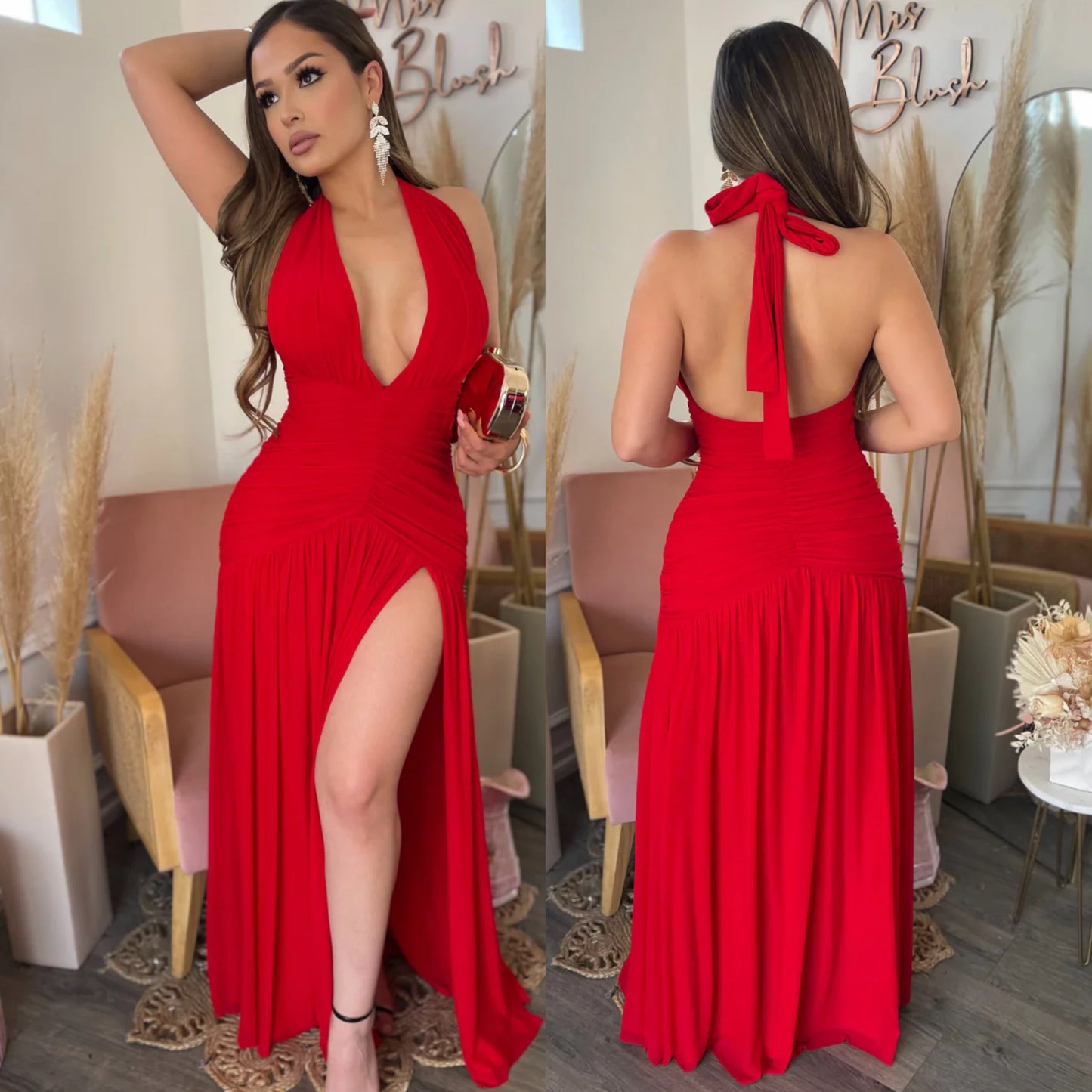 Vestido rojo halter 🌹