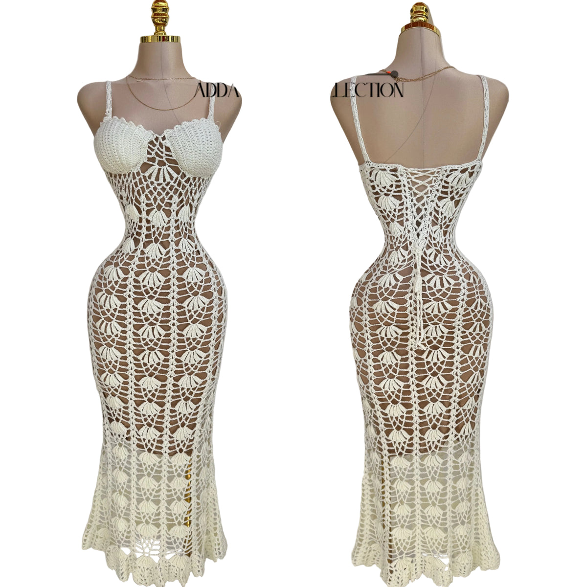 Vestido crochet beige 🤍