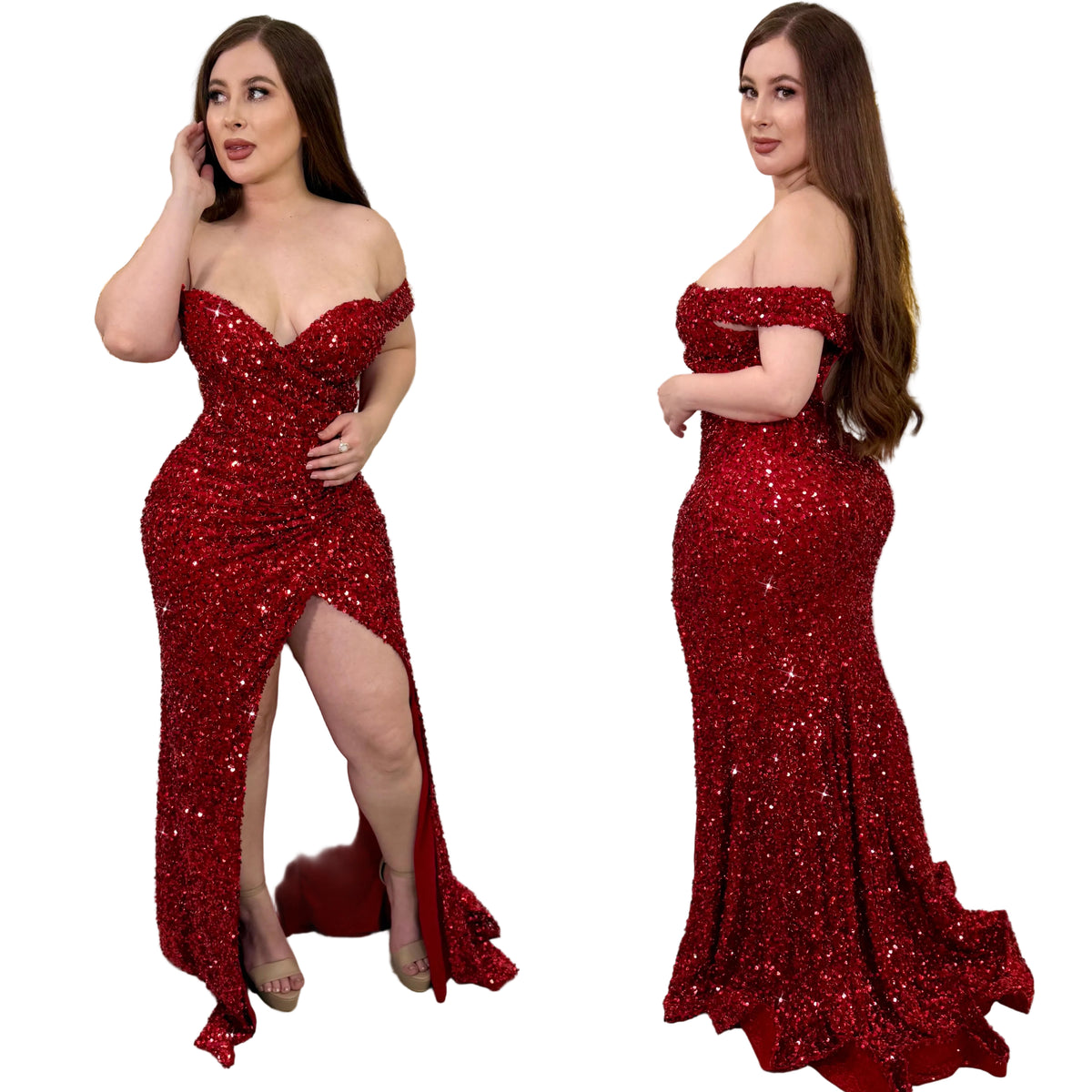 Vestido rojo lentejuelas ❣️✨