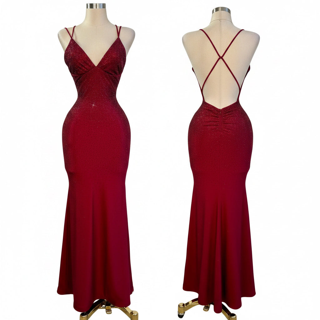 Vestido rojo pedrería ✨❣️
