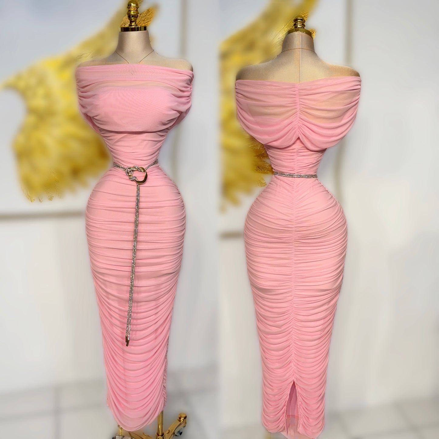 Vestido rosa mesh 🩷