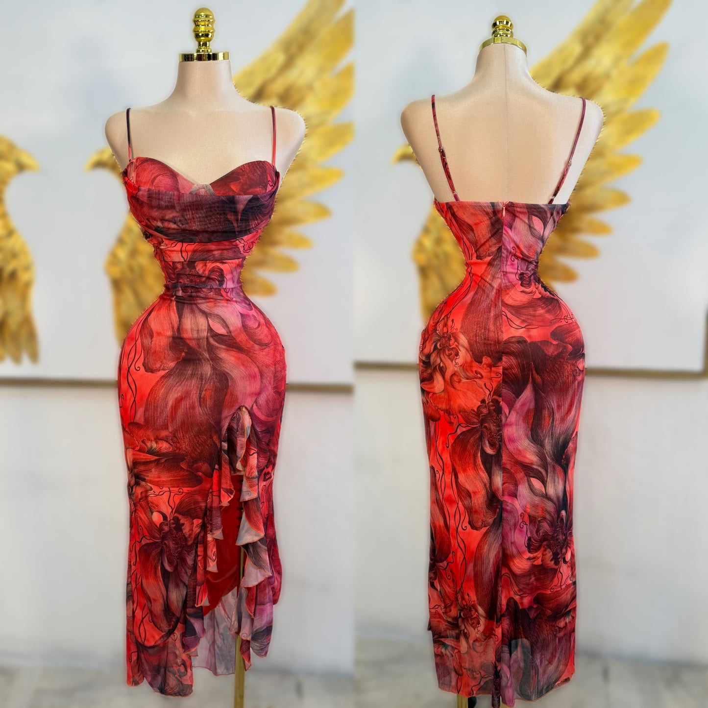 Vestido flores copas 🌹