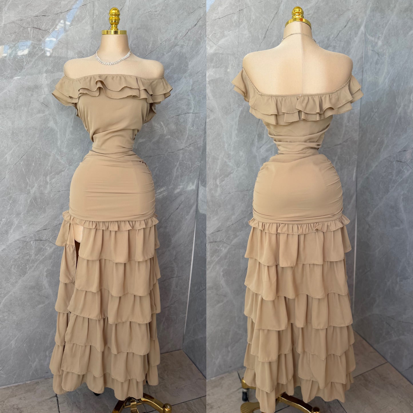 Vestido beige olanes ✨