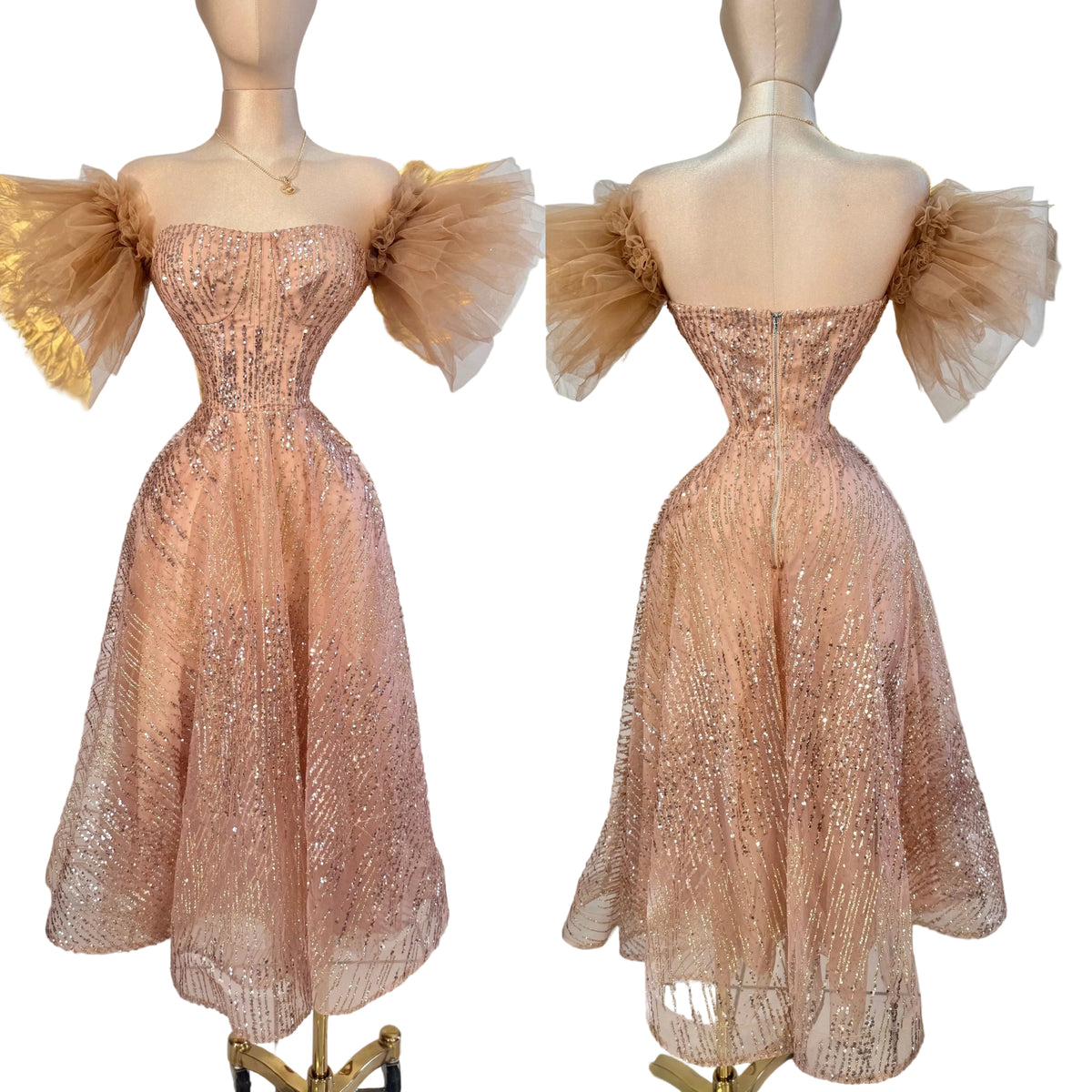 Vestido glitter rose gold ✨