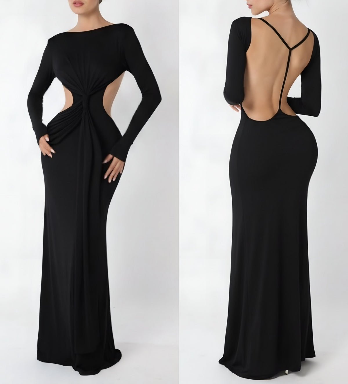 Vestido negro licra doble 🖤