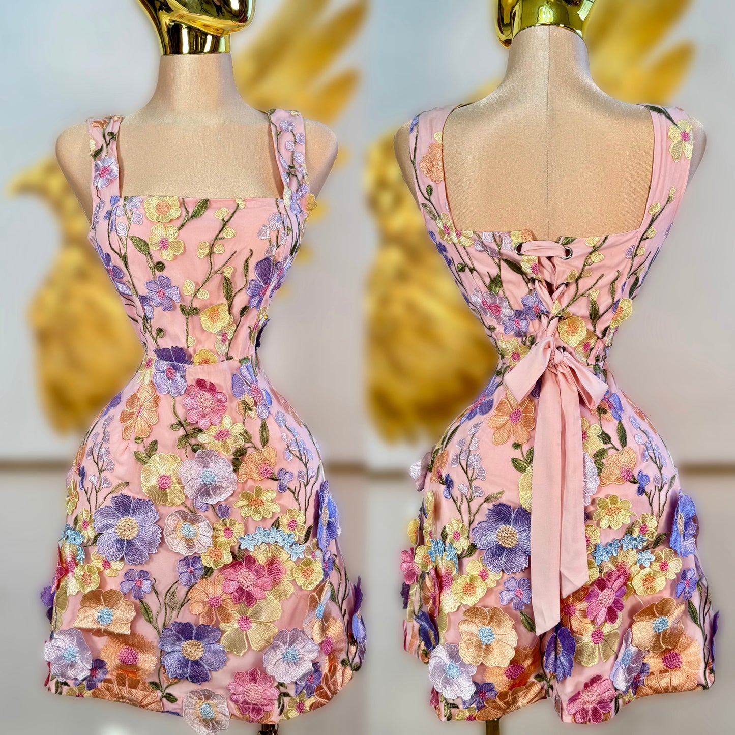 Vestido flores bordado 💐