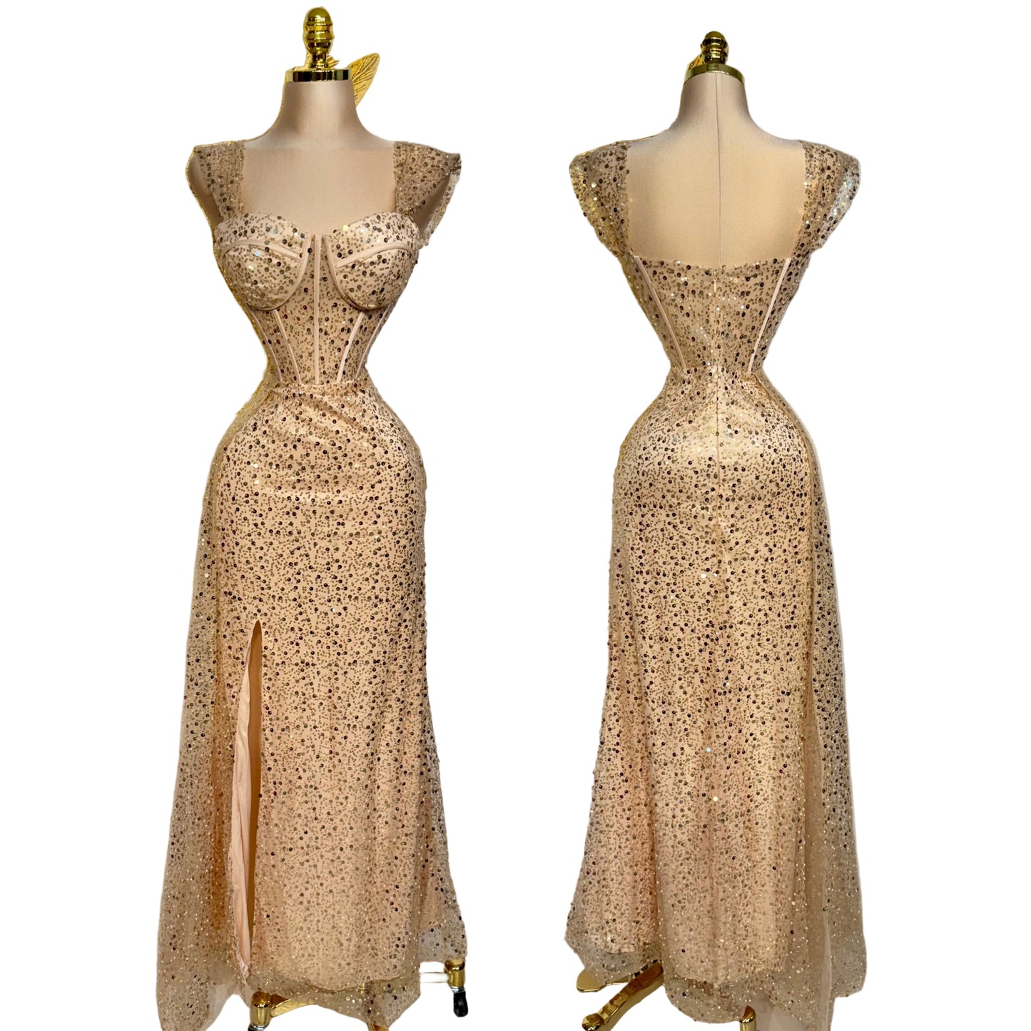 Vestido dorado lentejuelas ✨
