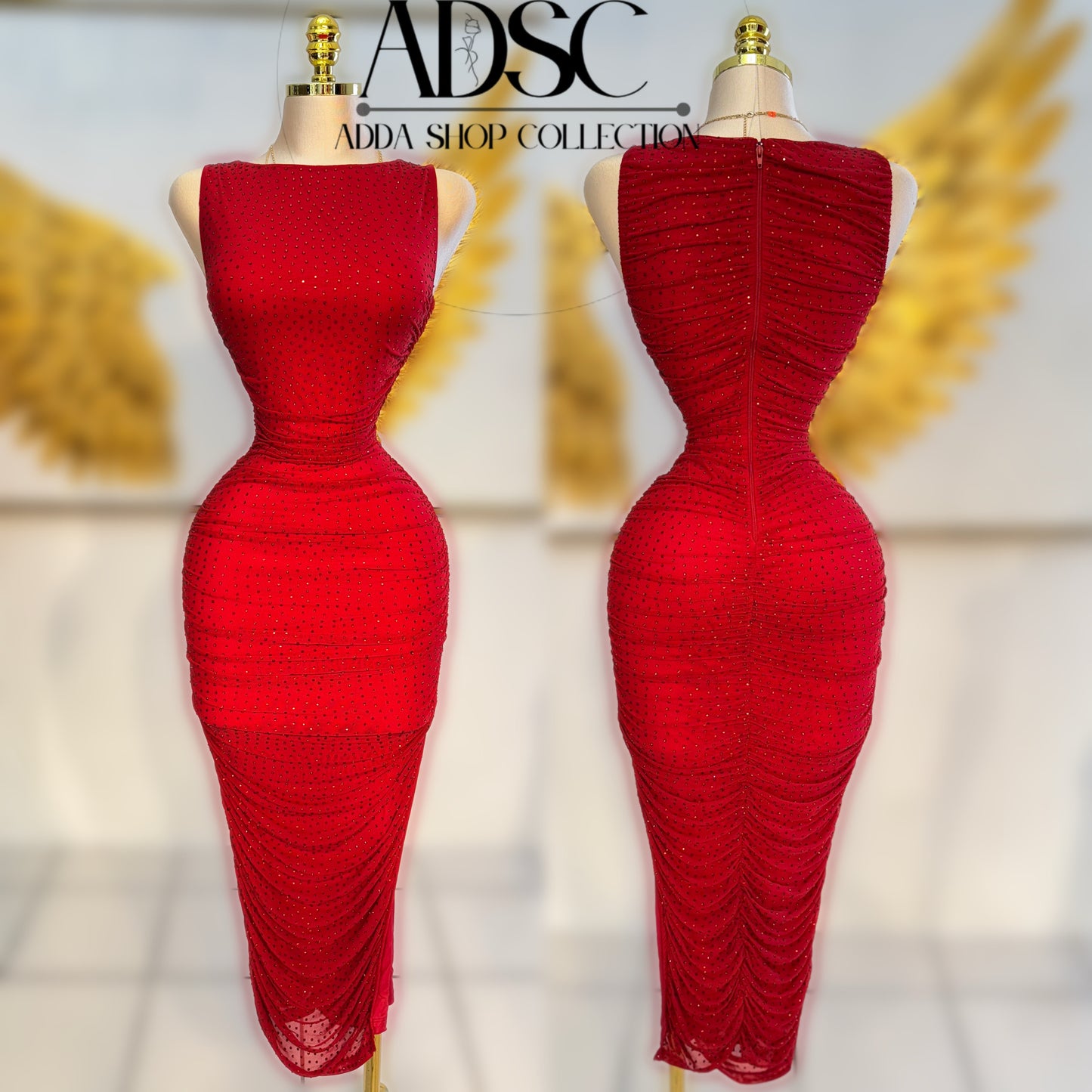 Vestido rojo pedrería ❣️✨