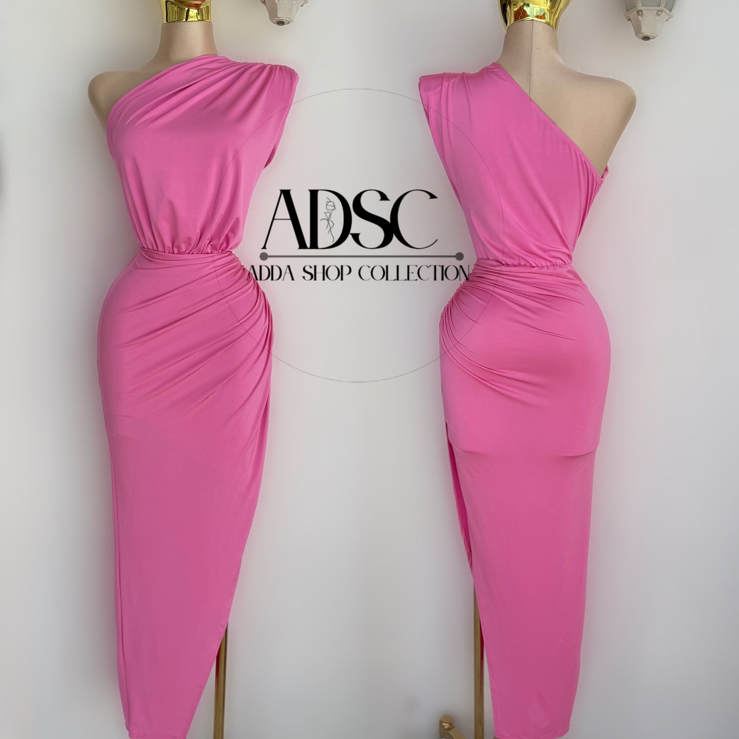 Vestido rosa asimétrico 🩷