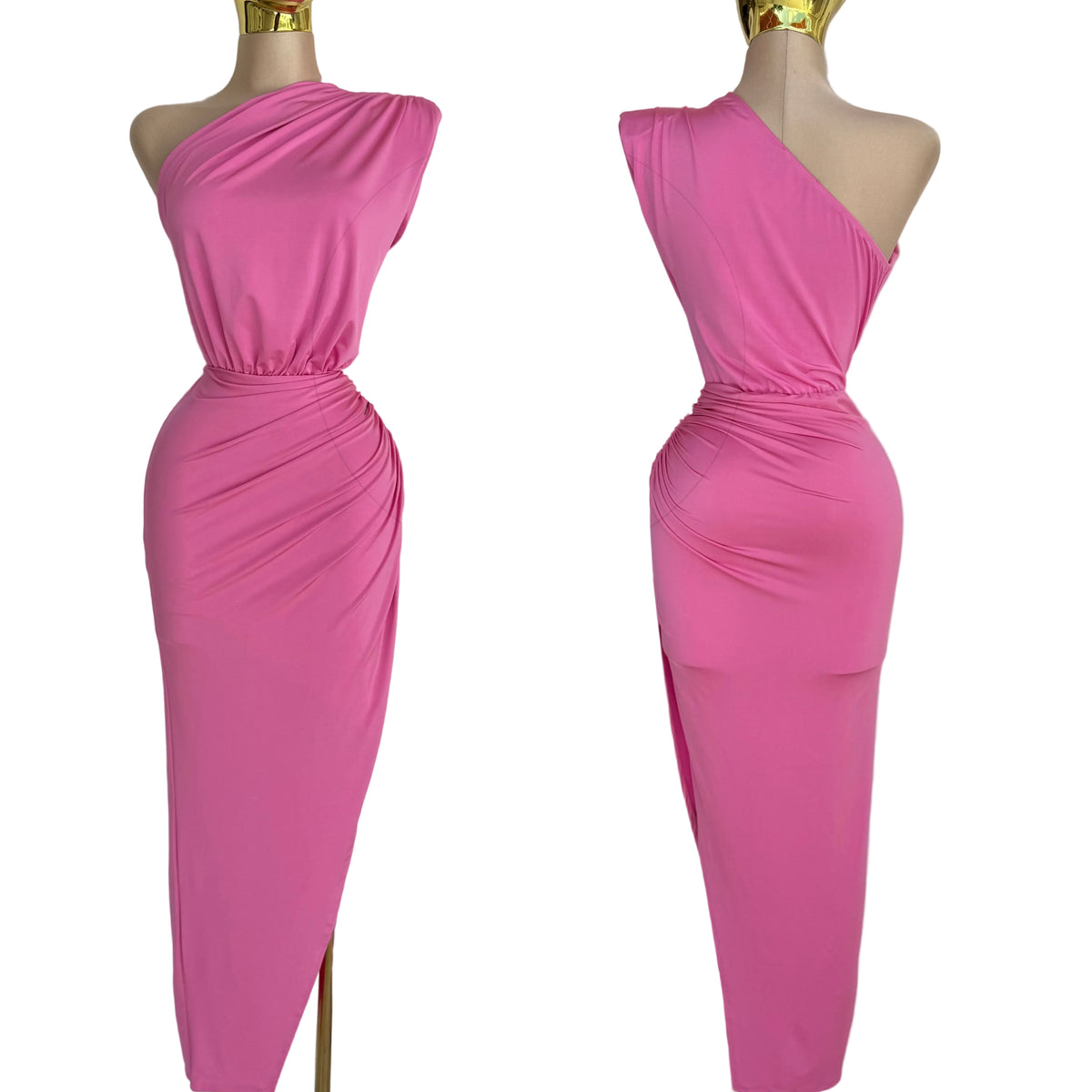 Vestido rosa asimétrico 🩷