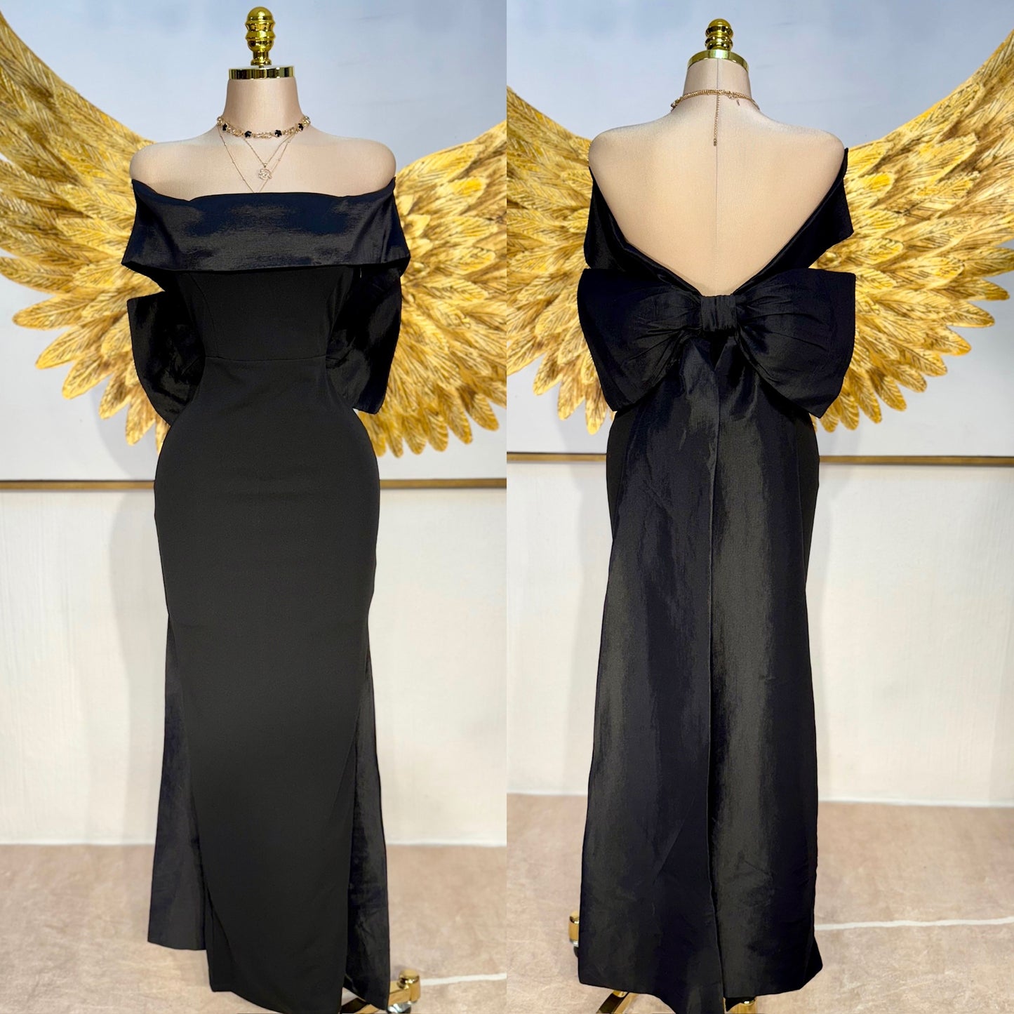 Vestido negro moño 🖤