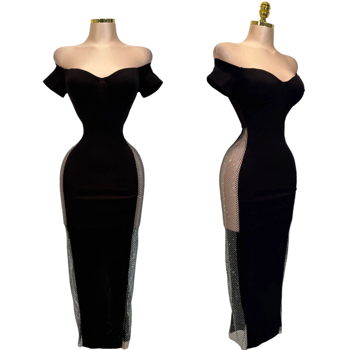 Vestido negro red pedrería 🌟