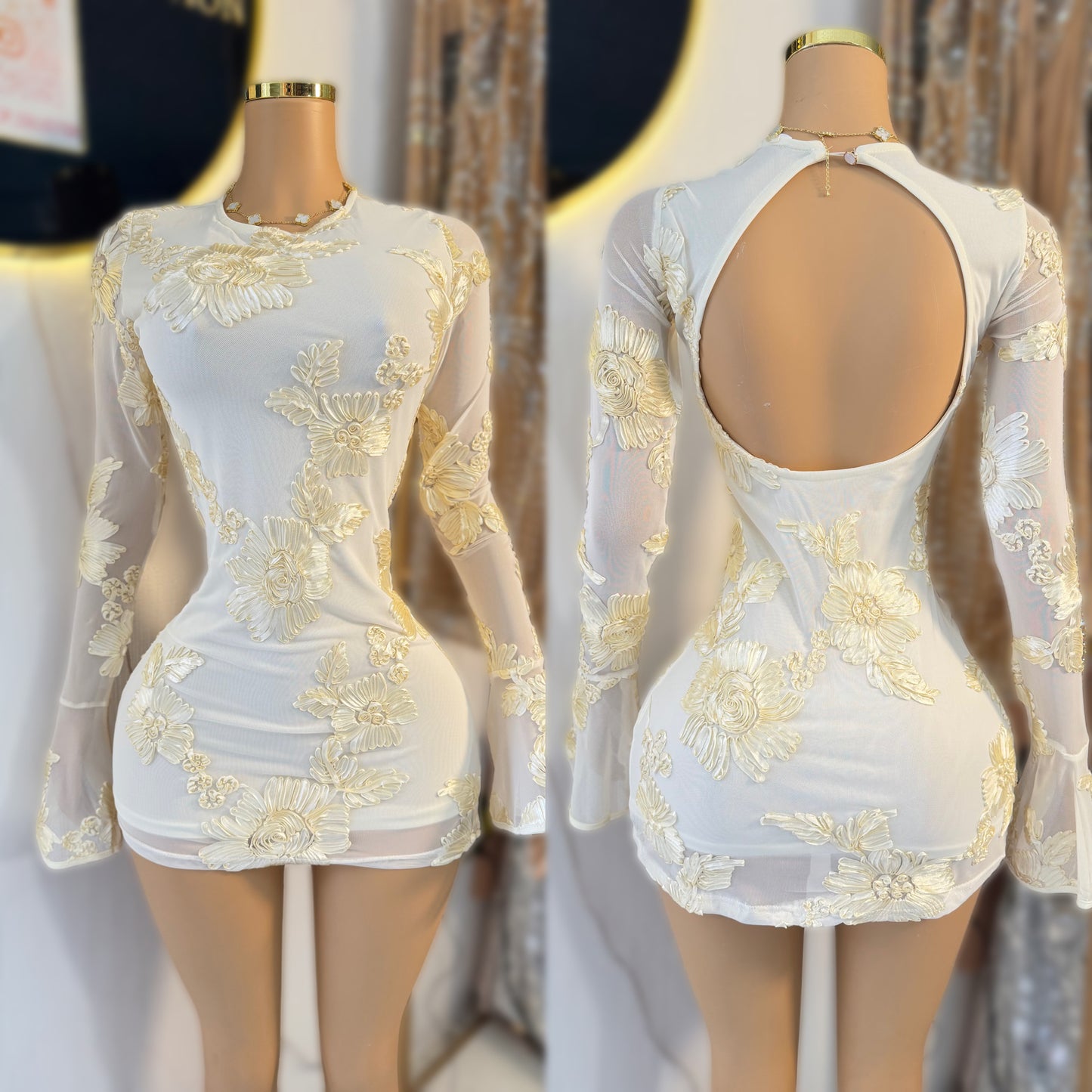 Vestido amarillo bordado 🧈💛