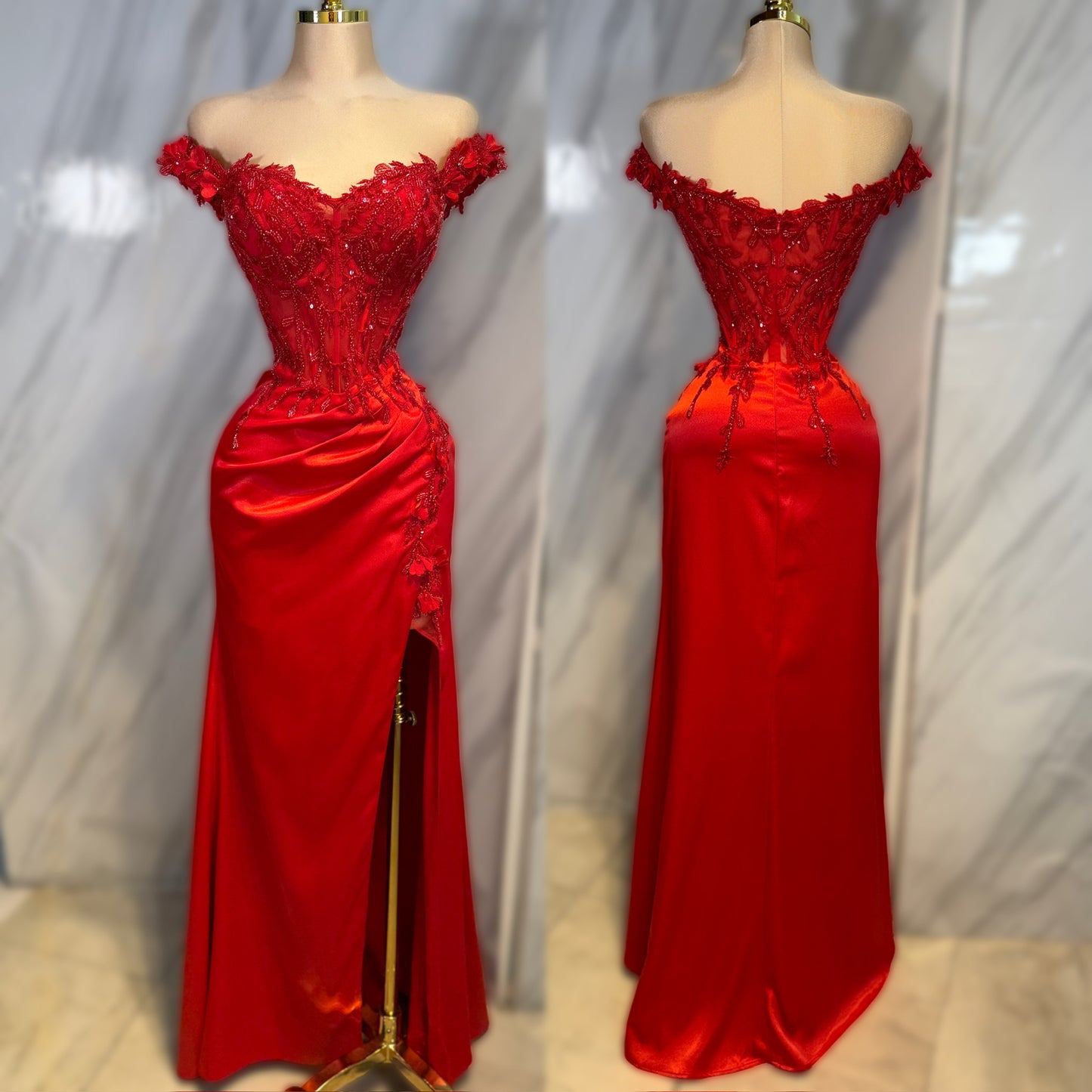 Vestido rojo satín ❤️