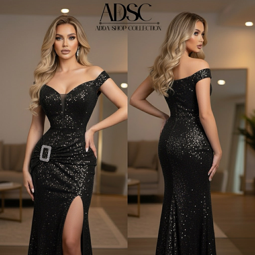 Vestido negro lentejuelas 🖤