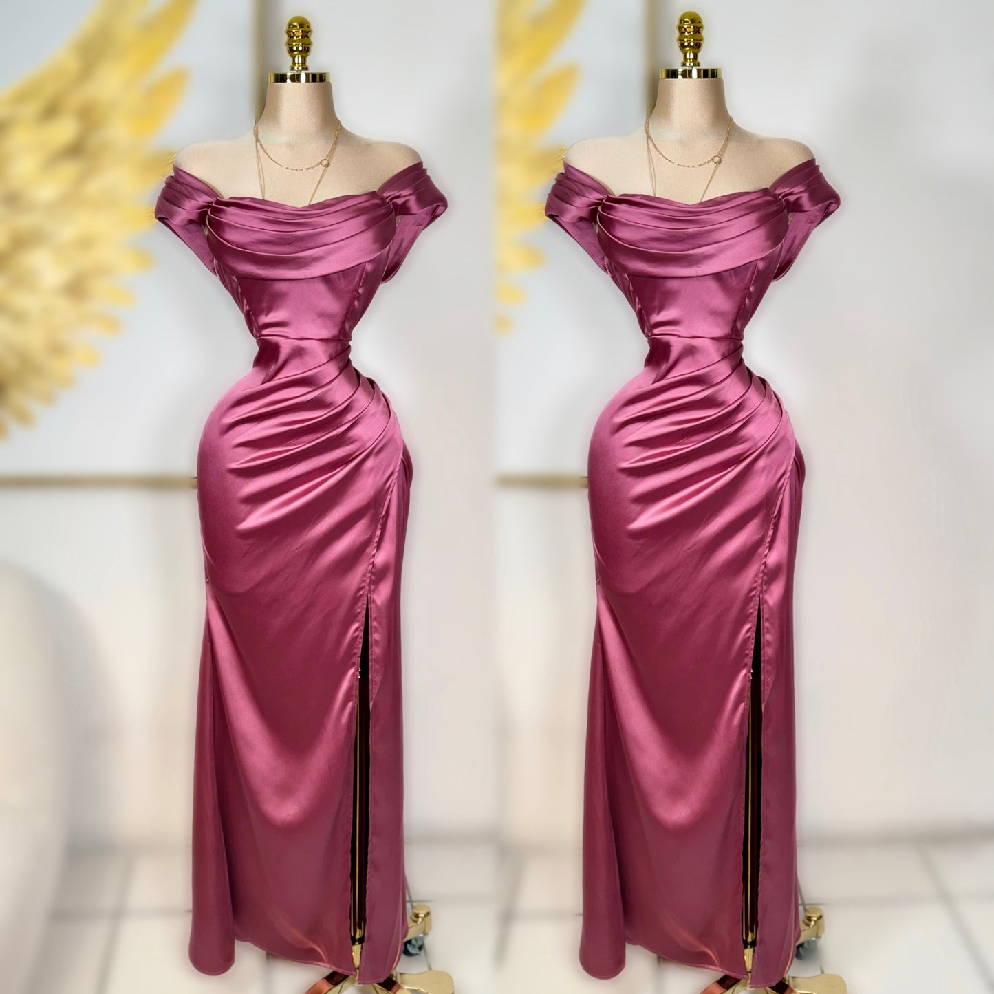 Vestido rosa satín 🌸