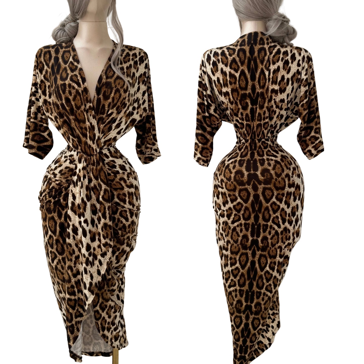 Vestido animal print licra