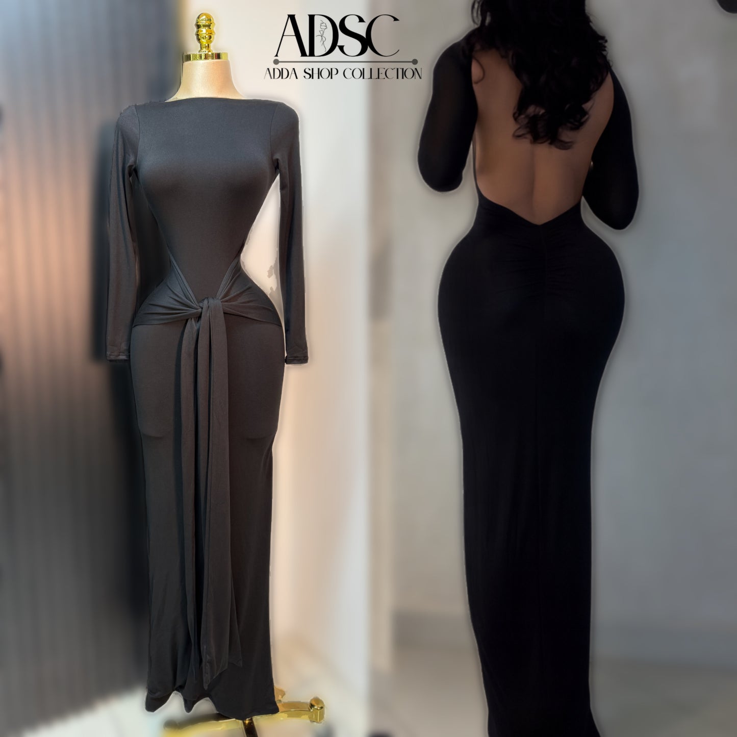 Vestido negro escote en espalda 🖤