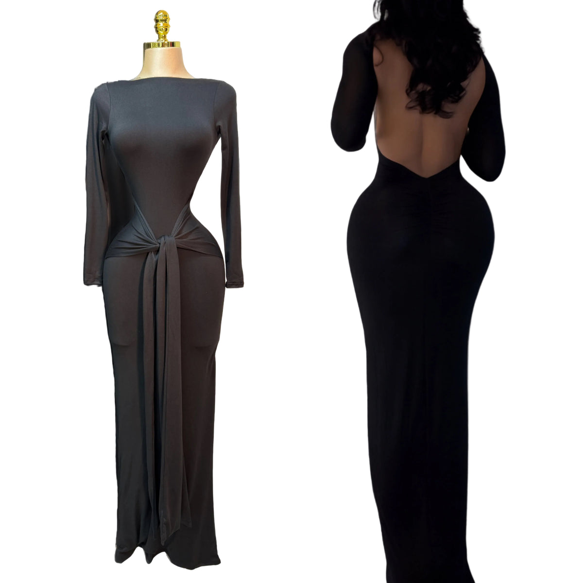 Vestido negro escote en espalda 🖤