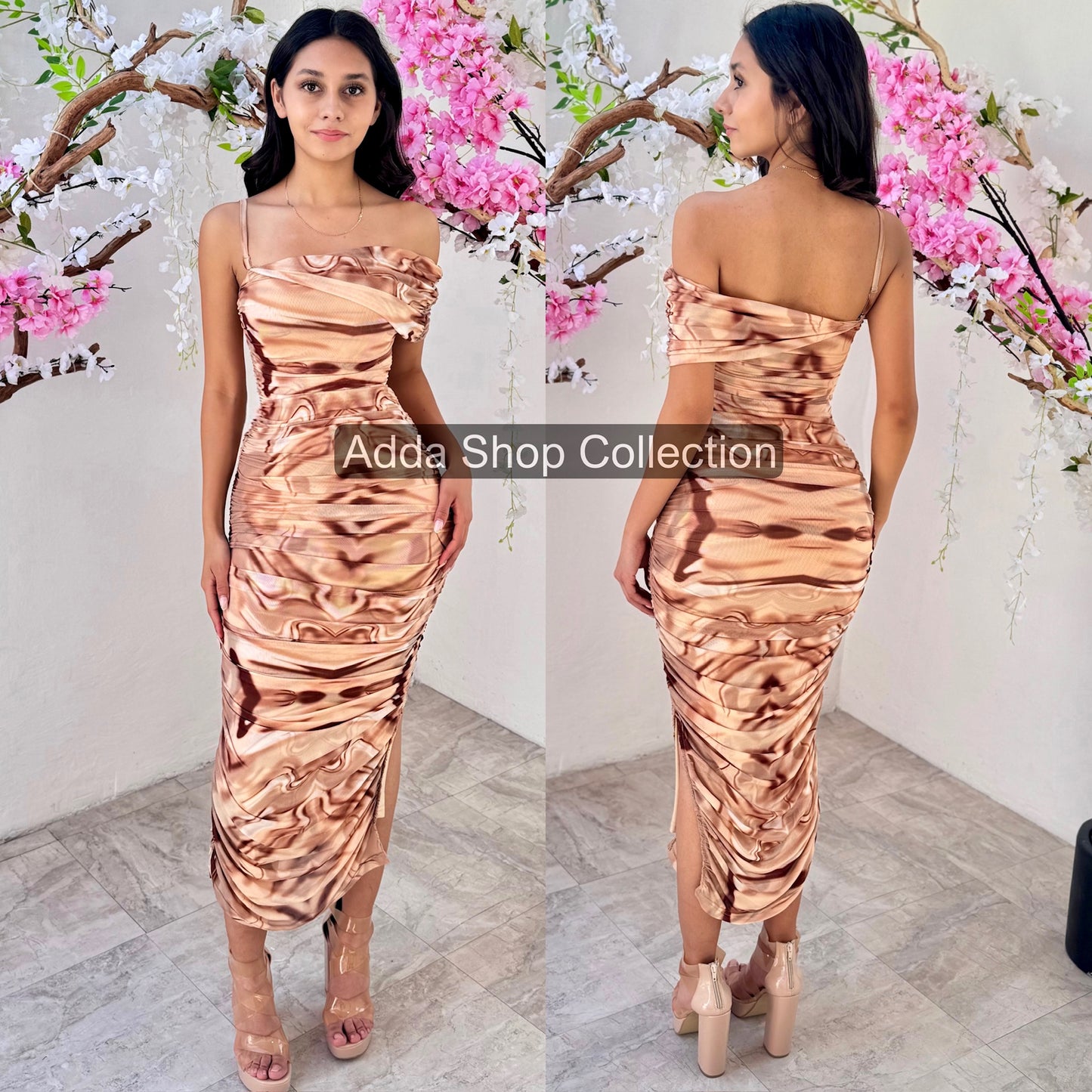 Vestido mesh cappuccino 🤎