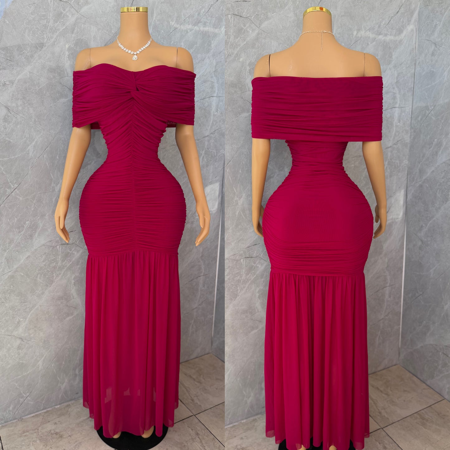 Vestido sangría mesh 🍷